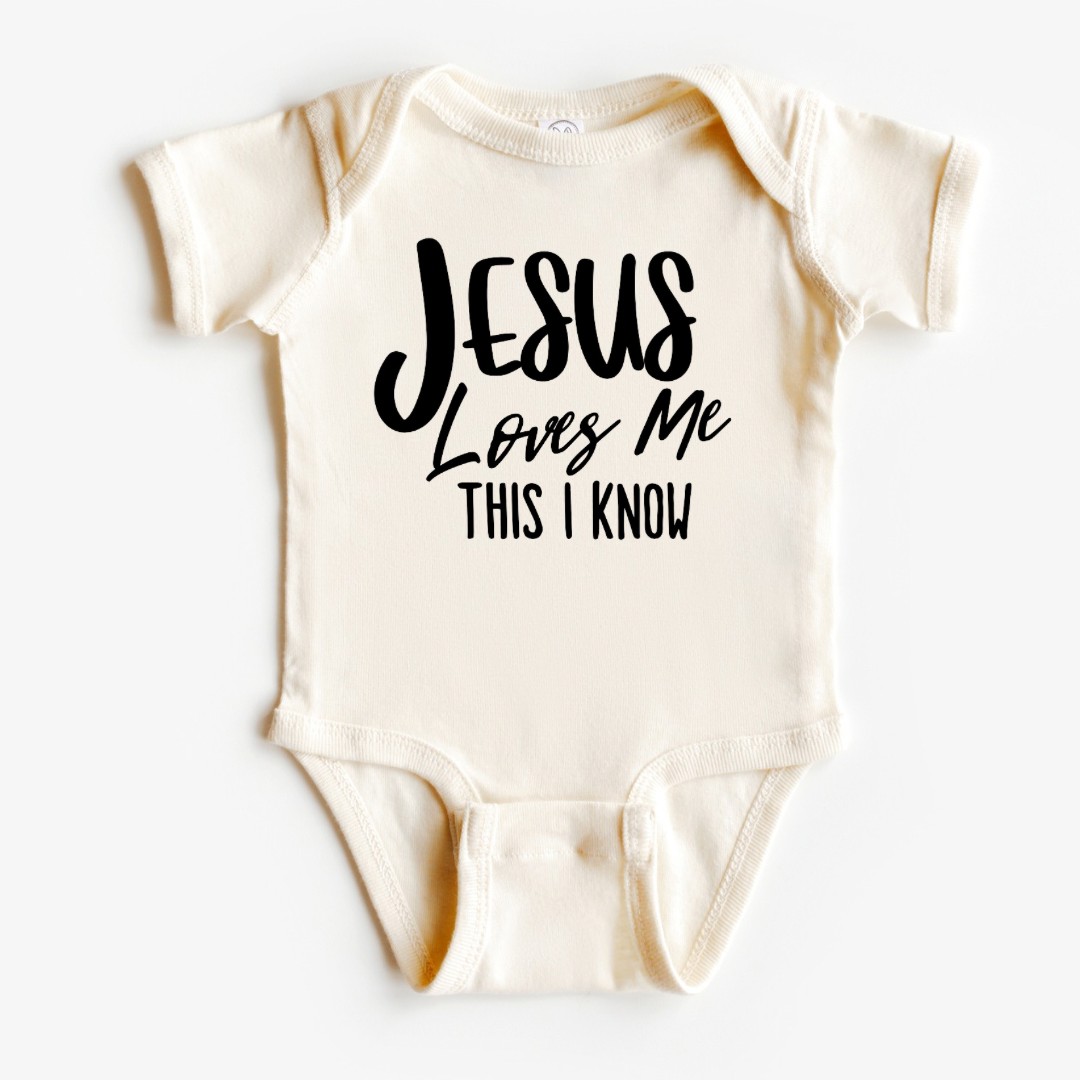 Jesus Loves Me Baby Bodysuit | Baby Gift | Christian Gifts
