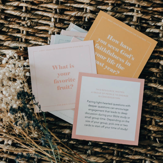 Conversation Cards For Bible Study