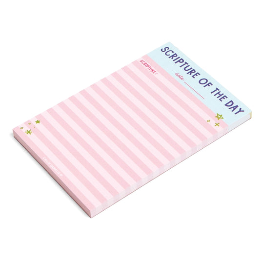 Scripture of the Day Pink 4x6 Notepad