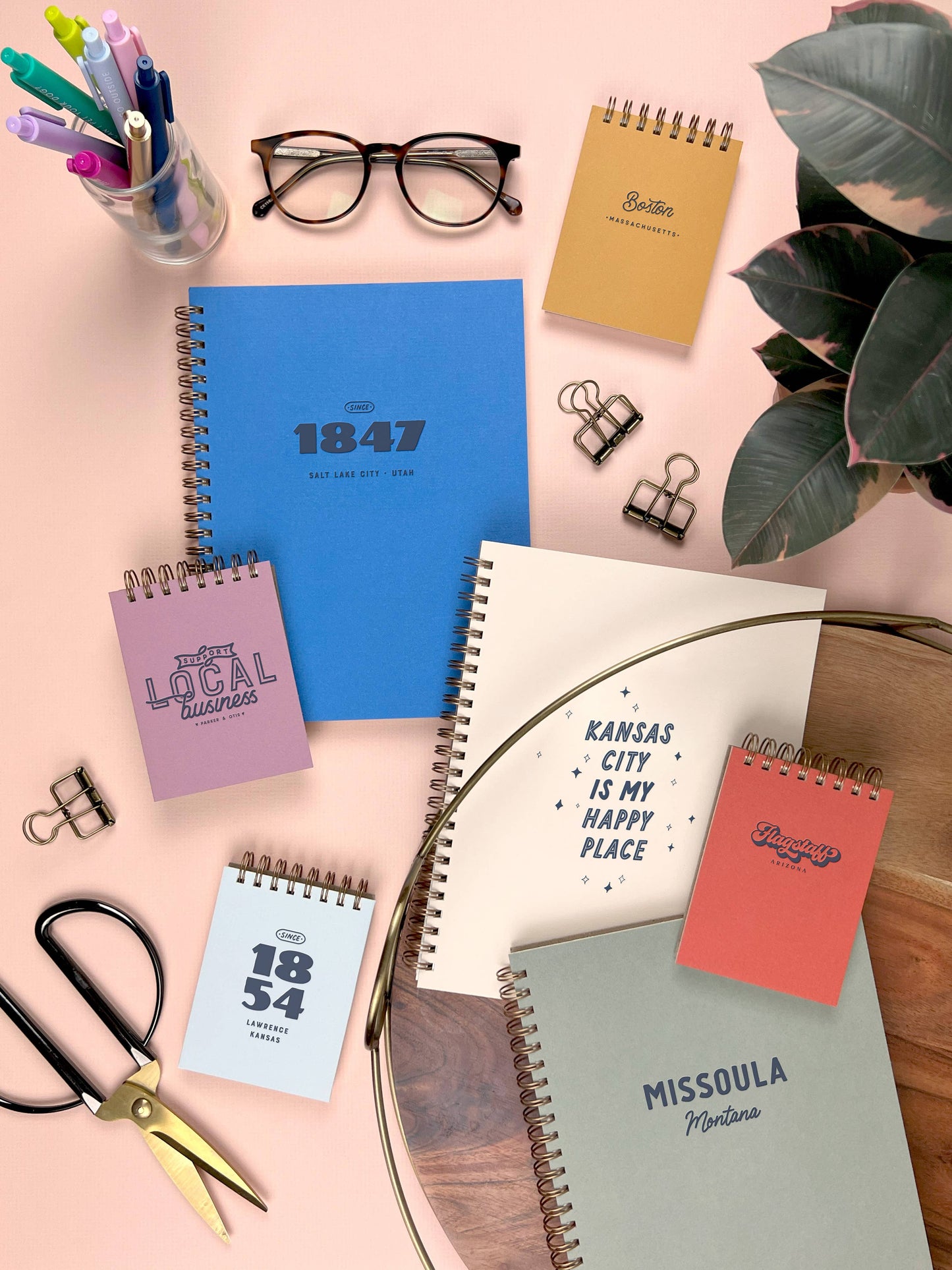 Custom Support Local Business Mini Jotter Notebook