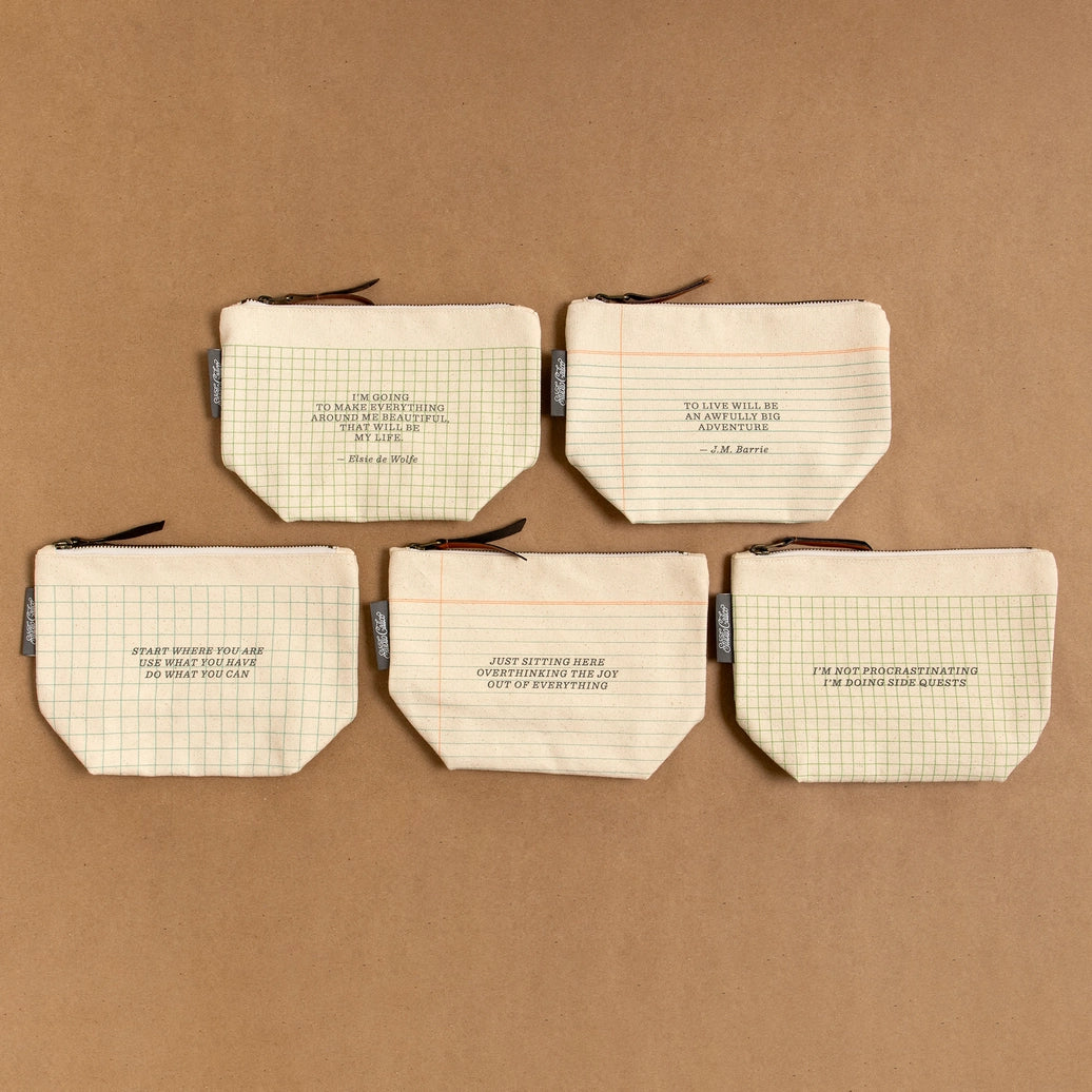 Do What You Can Overachiever Zippered Canvas Pouch