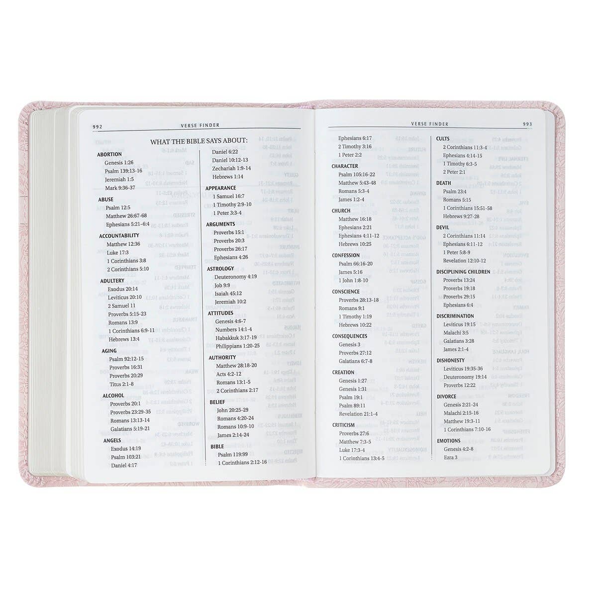 KJV Bible Mini Pocket Faux Leather, Pink