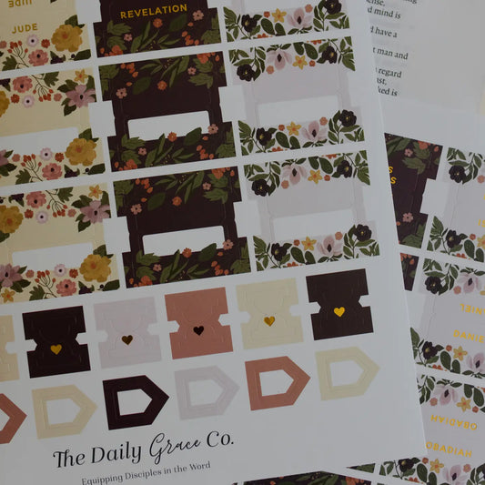 Magnolia Floral Bible Tabs | 76 Tabs