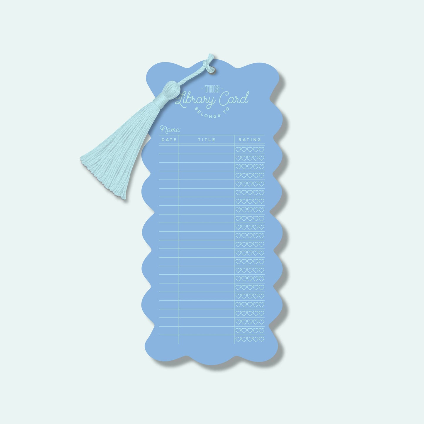 Library Card Bookmark with Tassel | Choose your Color