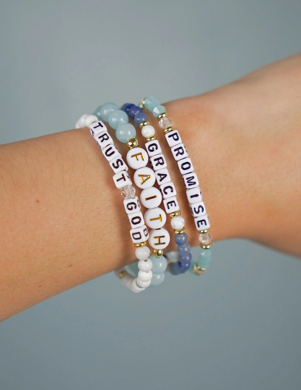 Trust God Letter Bracelet- Small