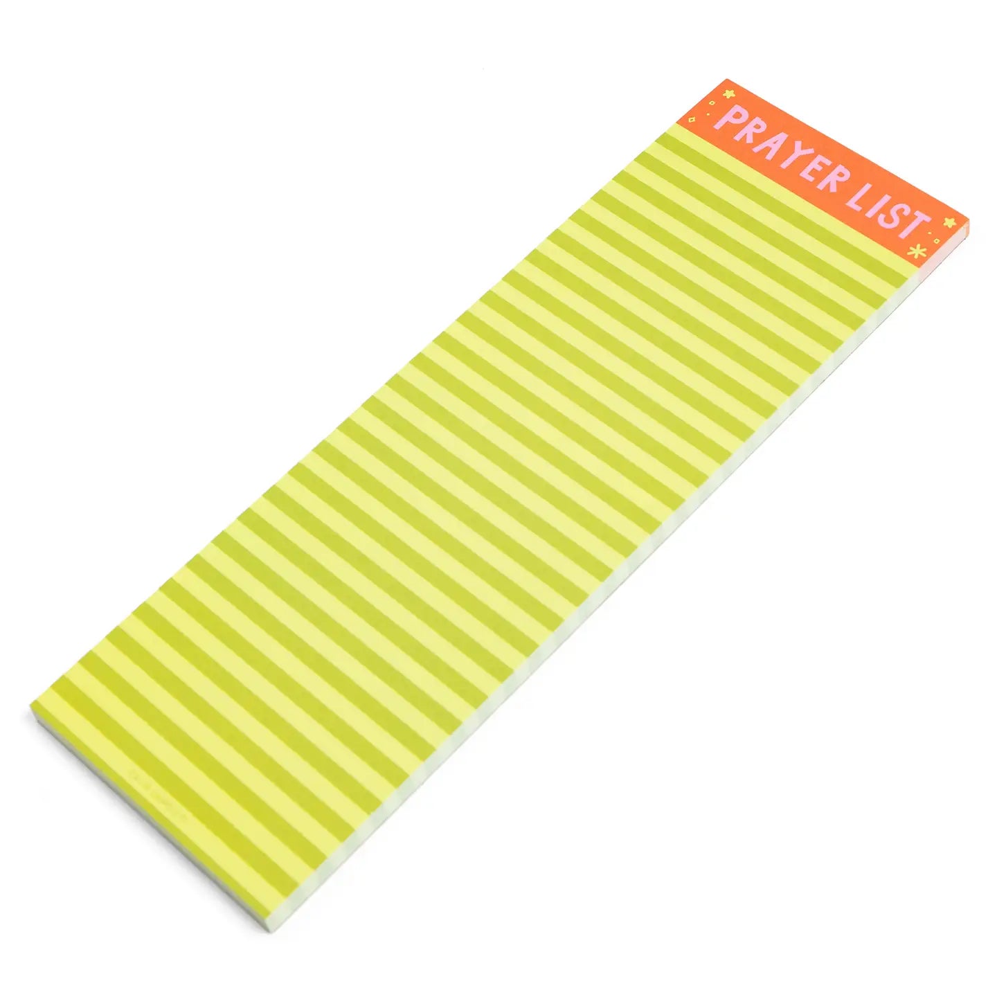 Green Stripe Prayer List (4x12 Notepad)