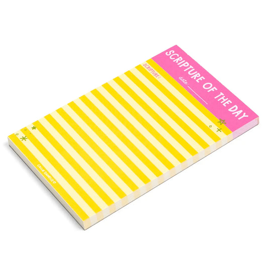 Scripture of the Day Yellow (4x6 Notepad)