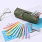 Green PU Leather Pencil Case Small