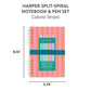 Cabana Stripes Harper Split-Spiral Notebook & Pen Set