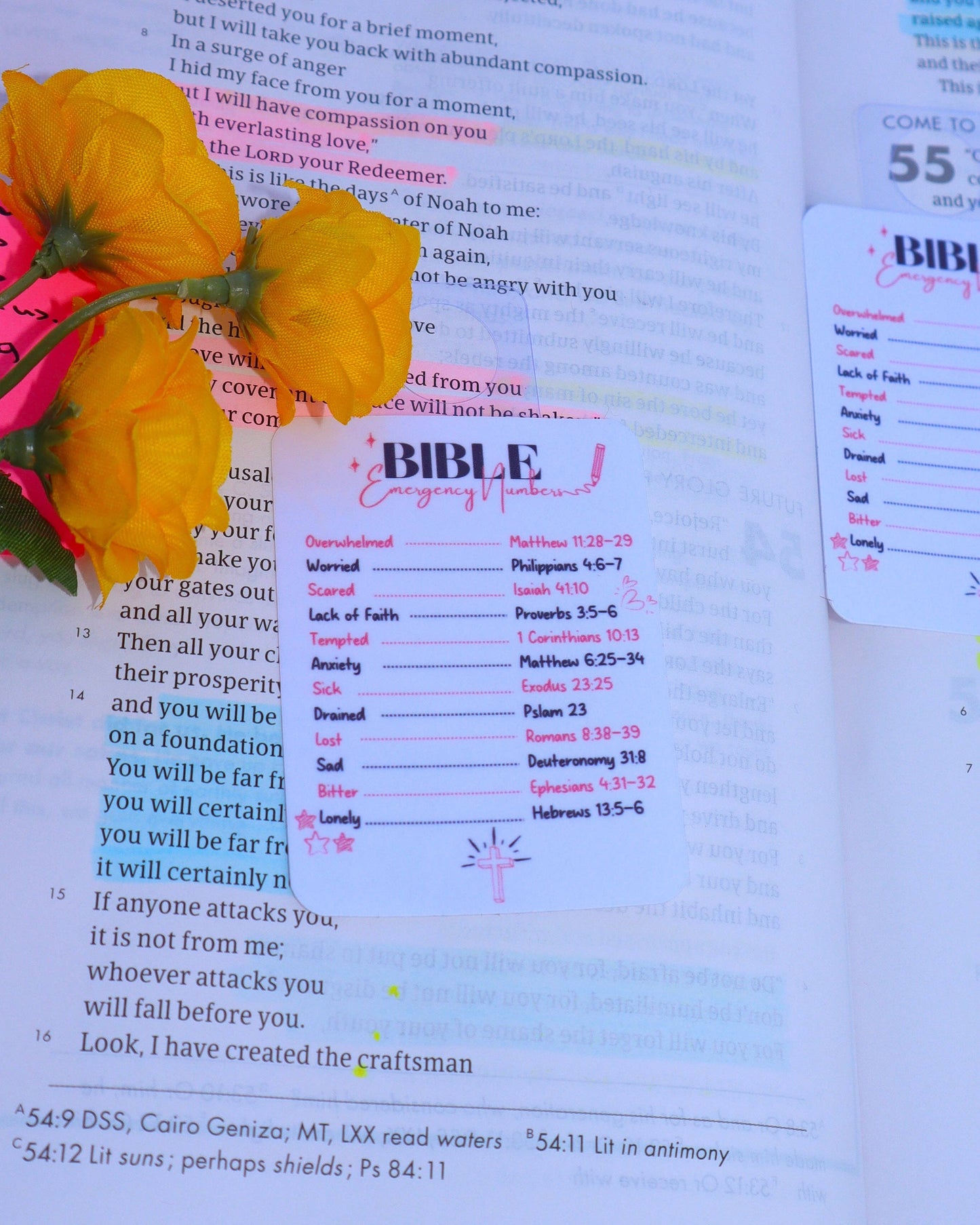 Bible Emergency Numbers Sticker