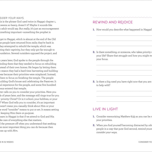 Bible in 52 Weeks For Teen Girls