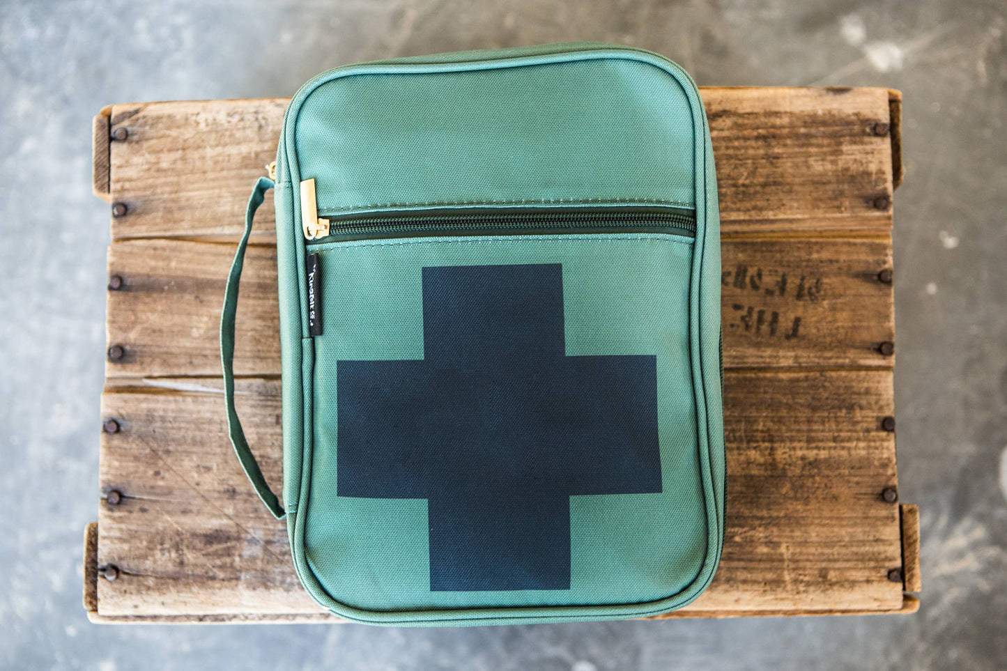 Olive + Black Cross Bible COVER