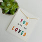 You Are Loved Heart Necklace & Stationery Combo Gift