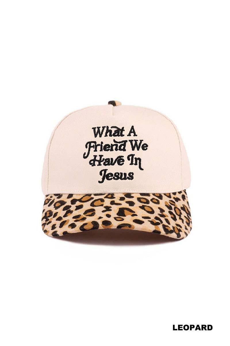 0304 What A Friend We Have In Jesus Two Tone Cotton Hat SI-29576