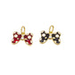 Hair Tie Charms: Enamel, Bow, Polka Dot, Gold CPG2452