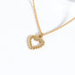 (9pc) 18K Gold PVD Stainless Steel Heart Charm Set