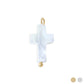 18K Gold PVD Stainless Steel Shell Cross Charm