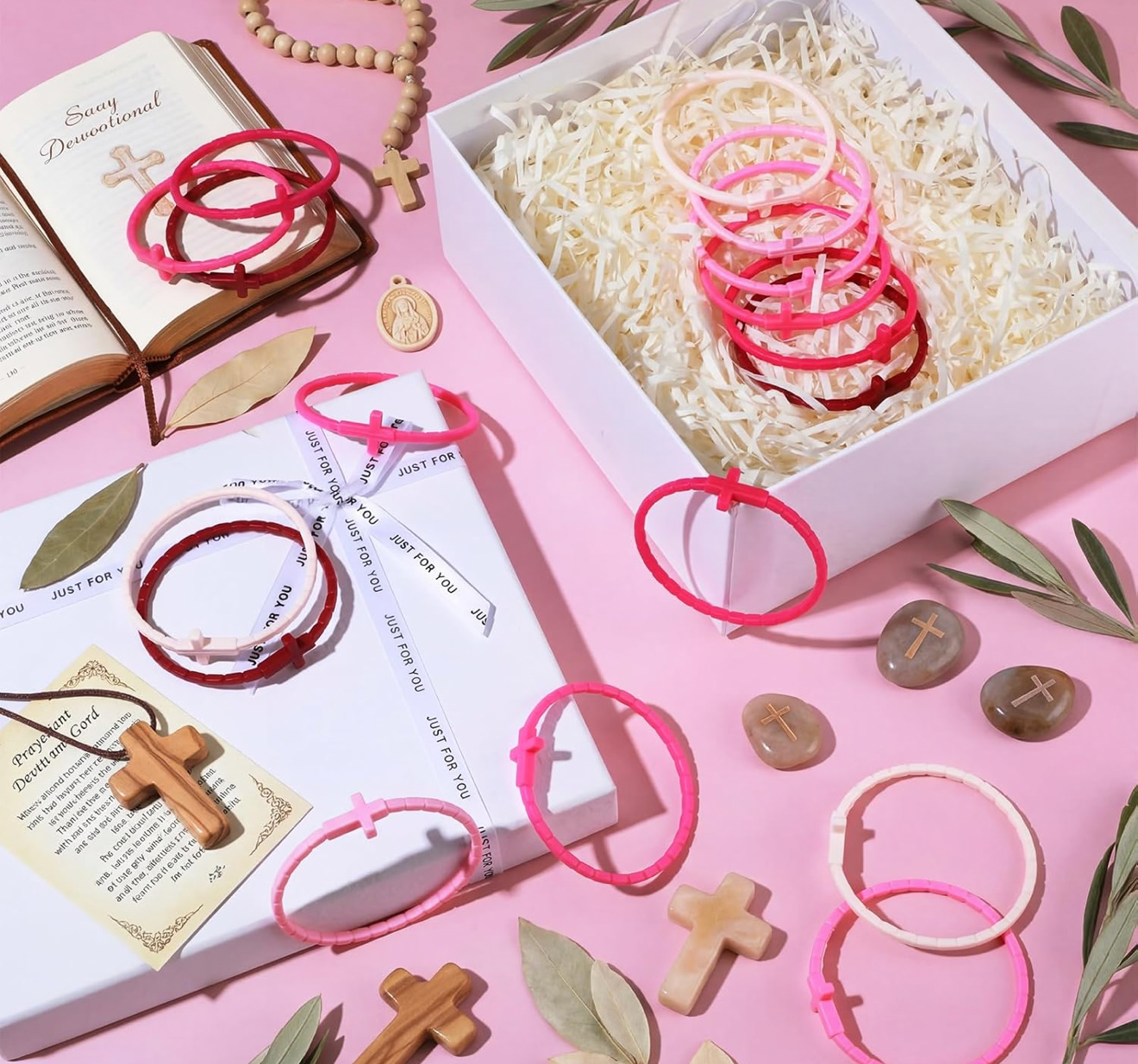 Silicone cross bracelets