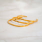 18K Gold PVD Never give up Engraved Bangle Bracelet