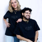 3-D Puff Print Black on Black Logo Tee