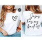 Graphic T-shirt Heart Cross Design T-Shirt