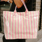 Magnolia Glossy Striped Large Tote Bag