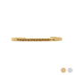 18K Gold PVD Never give up Engraved Bangle Bracelet