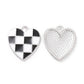 Alloy Black Checkered Heart Charm