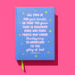 Hardcover Notebook - Bible Verse - Blue w/ Stars - 200 Pages