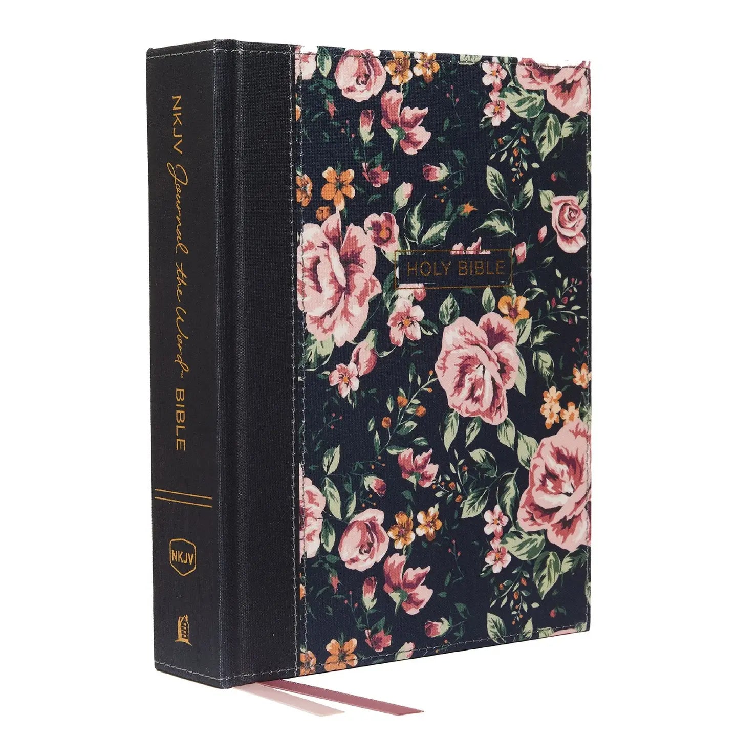 Nkjv, Journal the Word Bible, Cloth Over Board, Blue Floral