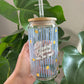God is good Glass Cup with Bible Verse and Straw Lid