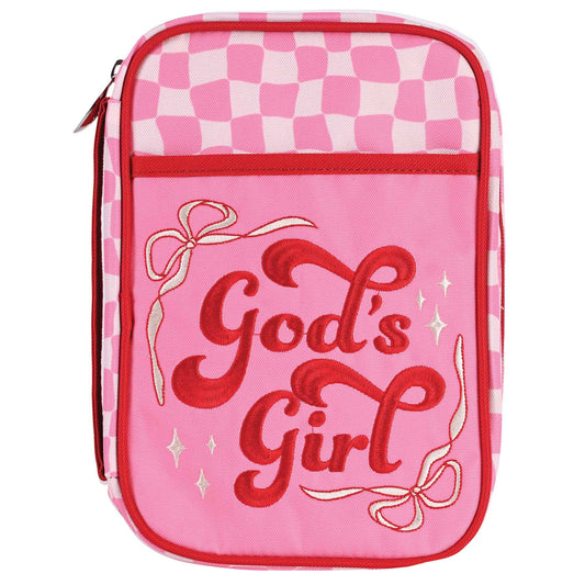 Kid Bible Cover Pink Bow Gods Girl