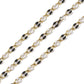 Ion Plated Stainless Steel Black & White Enamel Chain