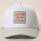 God Is Good Embroidered Patch Seersucker Brim Cap