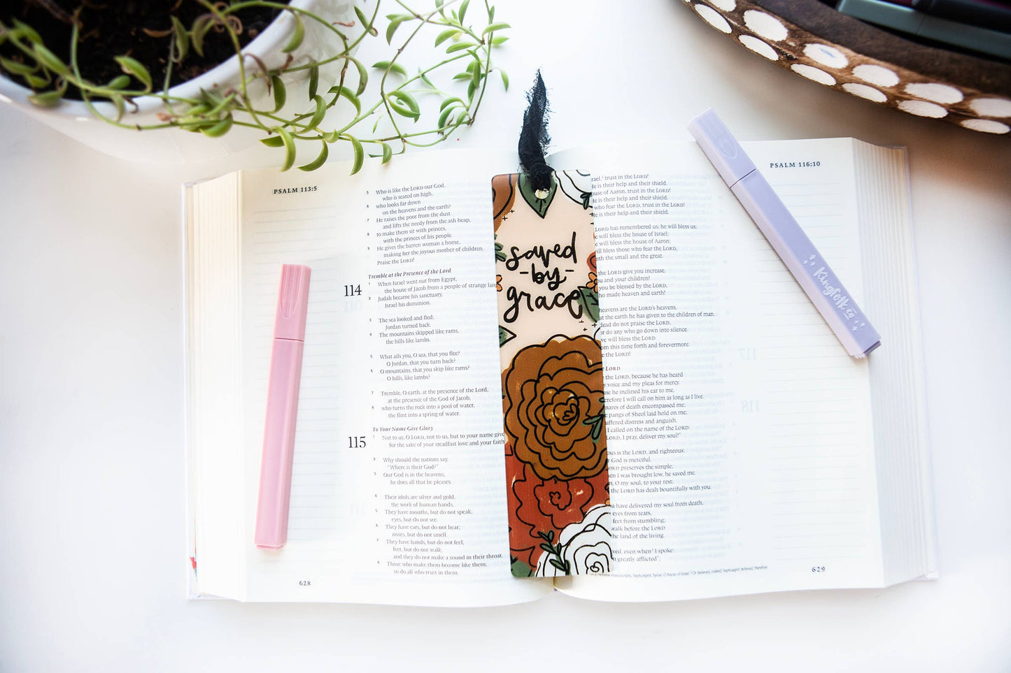 Saved by Grace Harvest Hues Acrylic Bookmark