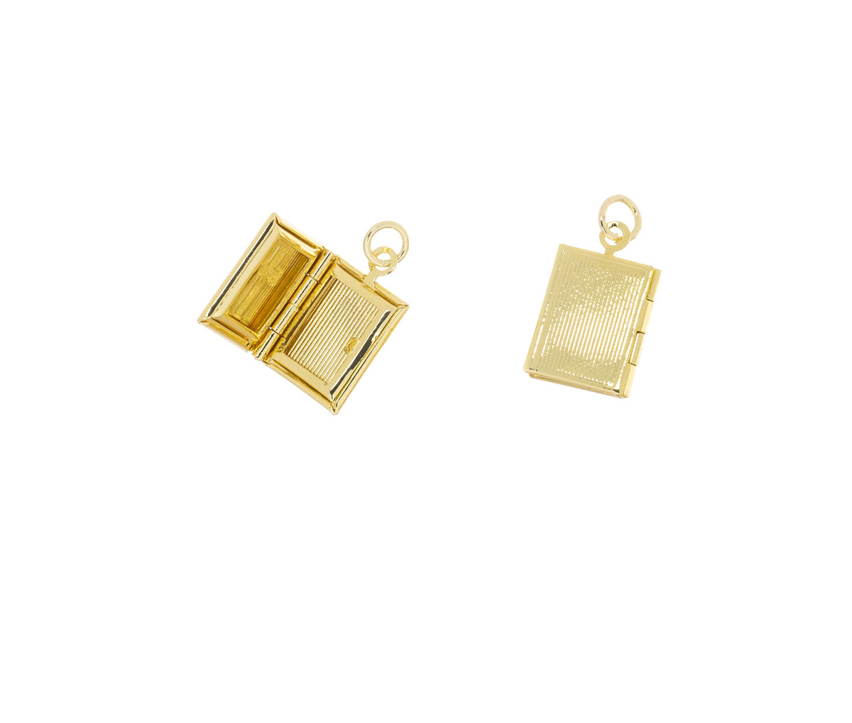 Gold Cross Locket Charm, photo locket for Necklace CPG2948
