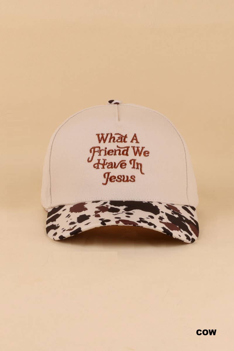 0304 What A Friend We Have In Jesus Two Tone Cotton Hat SI-29576