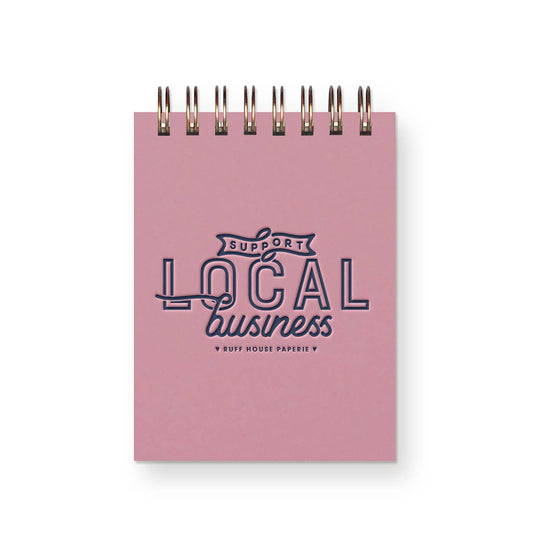 Custom Support Local Business Mini Jotter Notebook