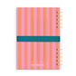 Cabana Stripes Harper Split-Spiral Notebook & Pen Set