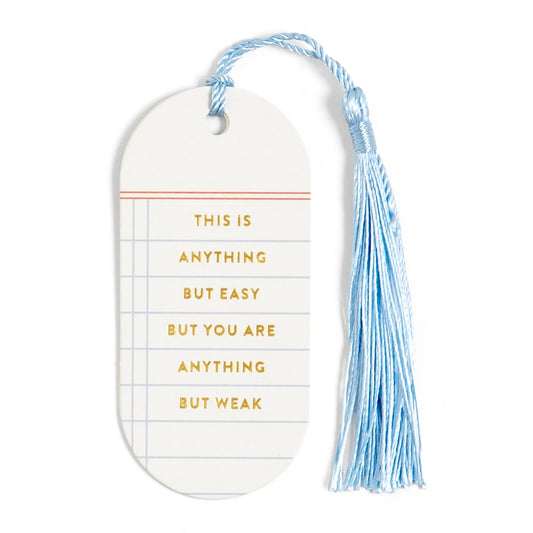 Anything But Weak Vegan Leather Bookmark