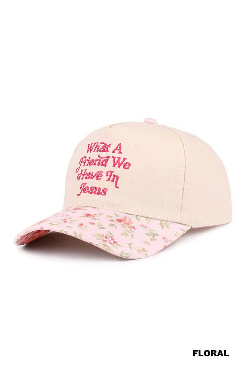 0304 What A Friend We Have In Jesus Two Tone Cotton Hat SI-29576