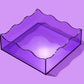 Wavy Acrylic Tray - Square - Assorted Colors