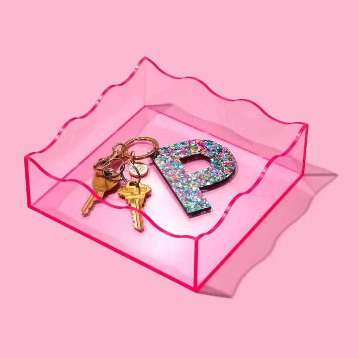 Wavy Acrylic Tray - Square - Assorted Colors