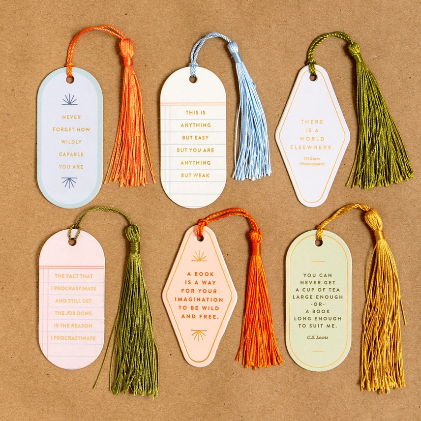 Procrastinate Anything But Weak Vegan Leather Bookmark Leather Bookmark