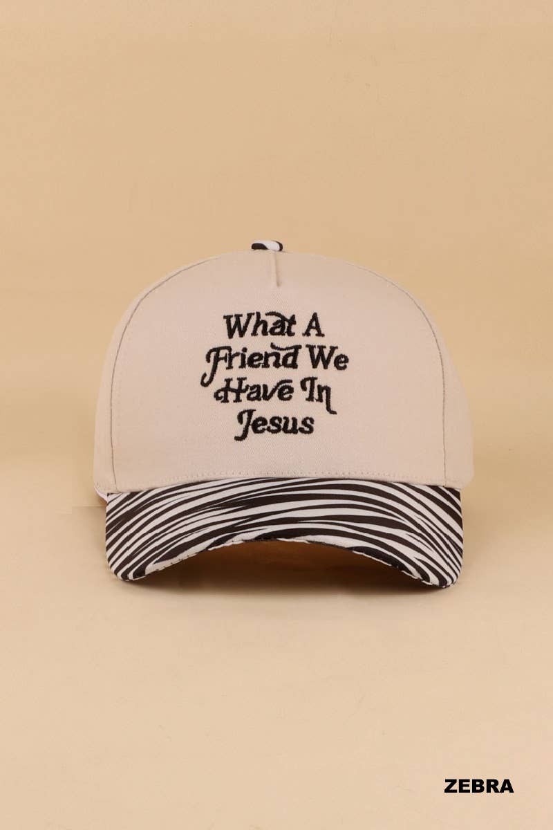 0304 What A Friend We Have In Jesus Two Tone Cotton Hat SI-29576