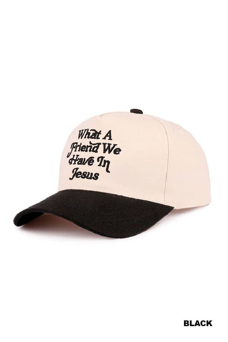 0304 What A Friend We Have In Jesus Two Tone Cotton Hat SI-29576
