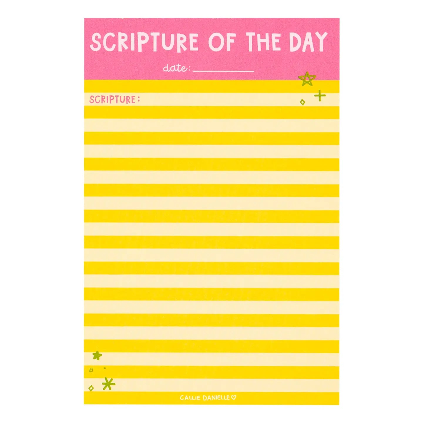 Scripture of the Day Yellow (4x6 Notepad)