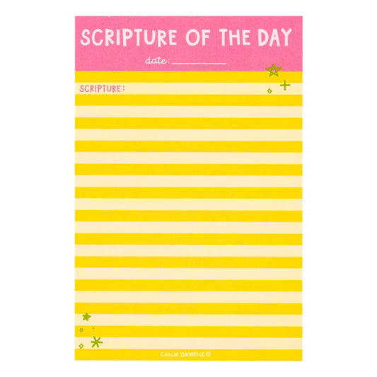 Scripture of the Day Yellow (4x6 Notepad)