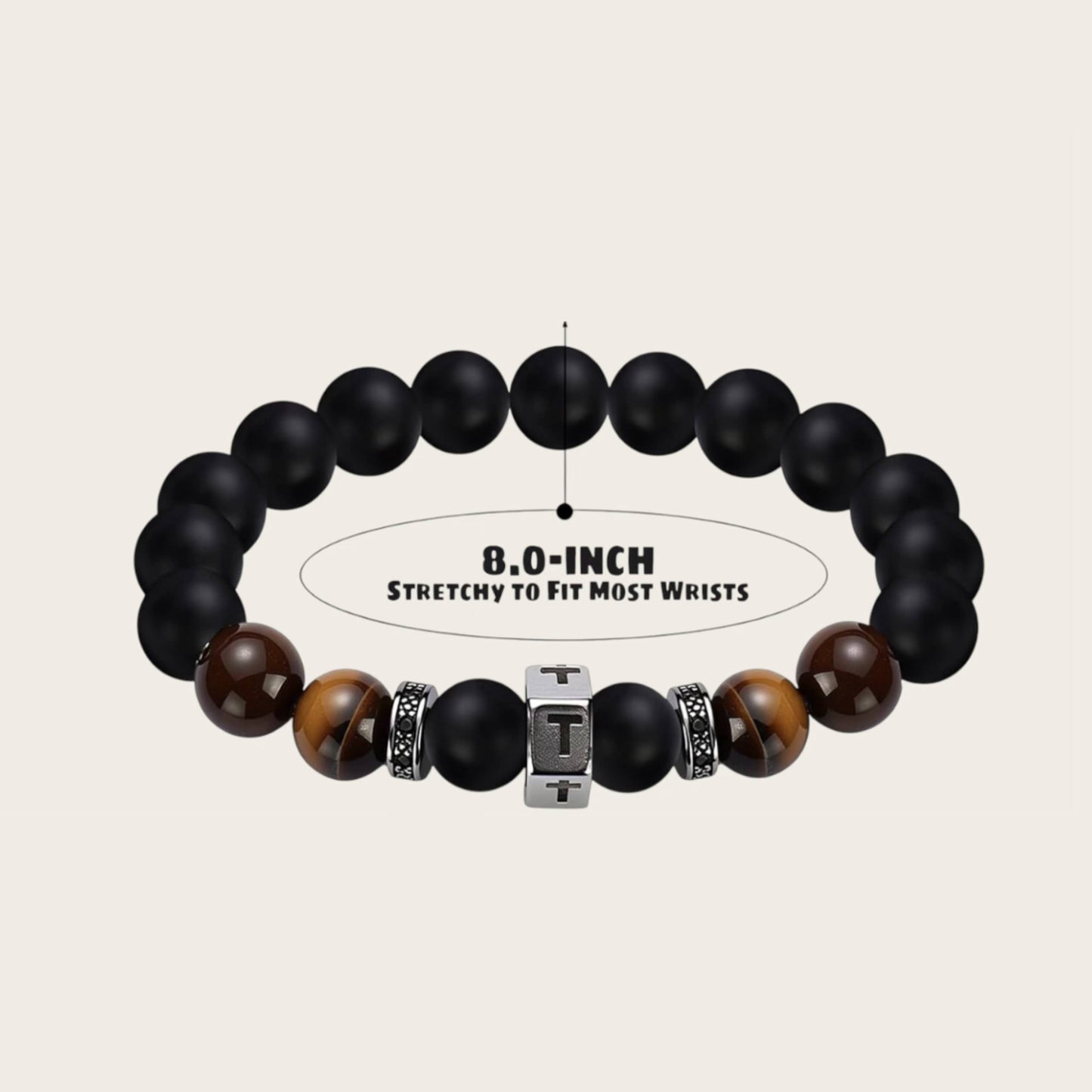 Christian theme men beaded bracelets