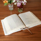 Bible Cover: White embroidered